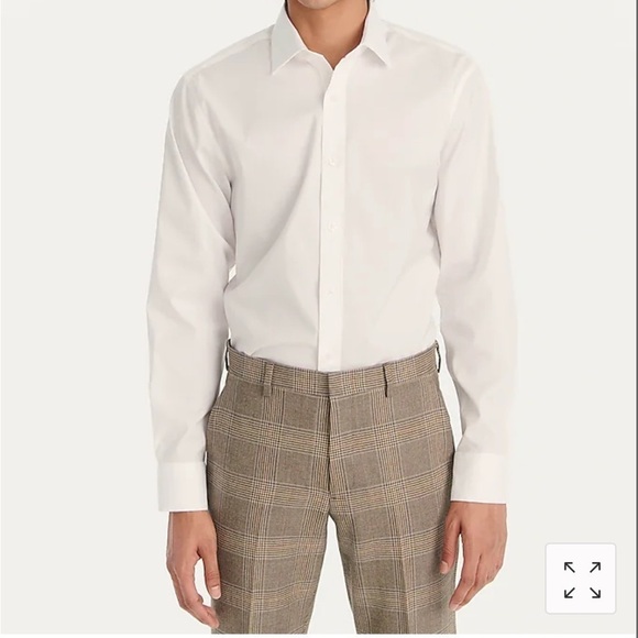 J. Crew Tall Bowery wrinkle free collared dress shirt BG665 Blue White MT M - Picture 1 of 6